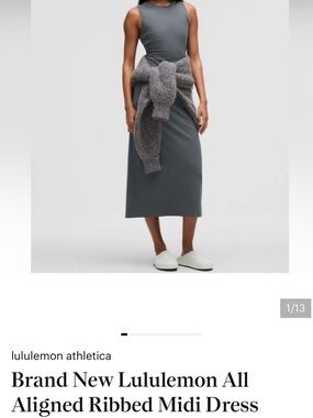 lululemon athletica
Brand New Lululemon All Aligned Ribbed Midi Dress size 4